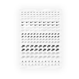 An image of SybilCreates Outlet Clear Transparent Black Nike Waterslide Nail Decals.
