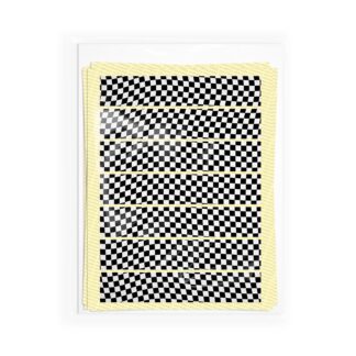 28 Black and White Wavy Checkerboard Washi Tape Stickers