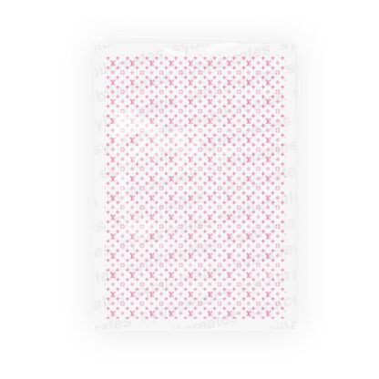 Pink Louis Vuitton Pattern Waterslide Nail Decals – Clear Transparent A6 Sheet