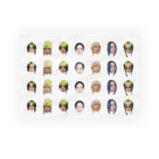Billie Eilish Waterslide Nail Decals – Clear Transparent A7 Sheet