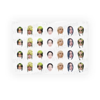 Billie Eilish Waterslide Nail Decals – Clear Transparent A7 Sheet
