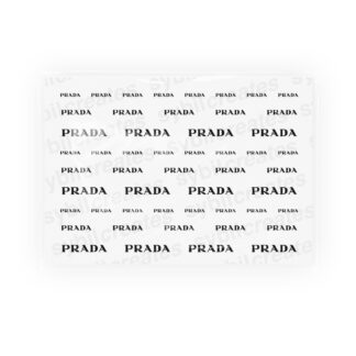 Black Prada Waterslide Nail Decals – Clear Transparent A7 Sheet