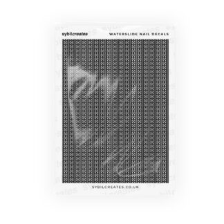 Stripe Lace Waterslide Nail Decals – Clear Transparent A6 Sheet