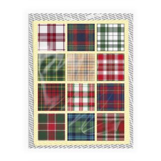 Christmas Tartan and Plaid Sticker Sheets – 24 Stickers