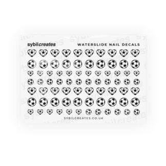 Football Waterslide Nail Decals – Clear Transparent A7 Sheet